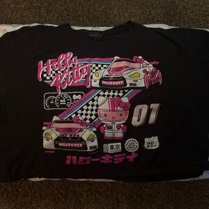 Hello Kitty Black and Pink Graphic Blouse